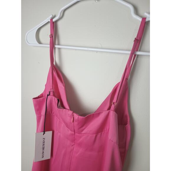 WeWoreWhat Pink Bodycon Dress Women Size 8 Cowl Midi NWT - Picture 7 of 7